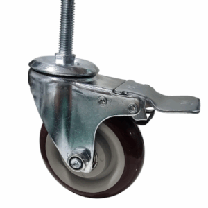 RUEDA DE PERNO GIRATORIA CON FRENO 4"