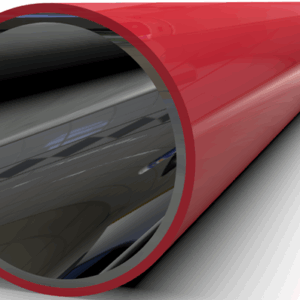 TUBO LEAN DE ACERO ABS ROJO DE 1MM